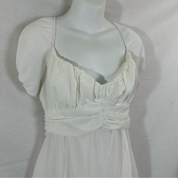 Lucy In The Sky Alice Fit And Flare Dress Tie Back Puff Sleeve Coquette Feminine - Picture 2 of 9